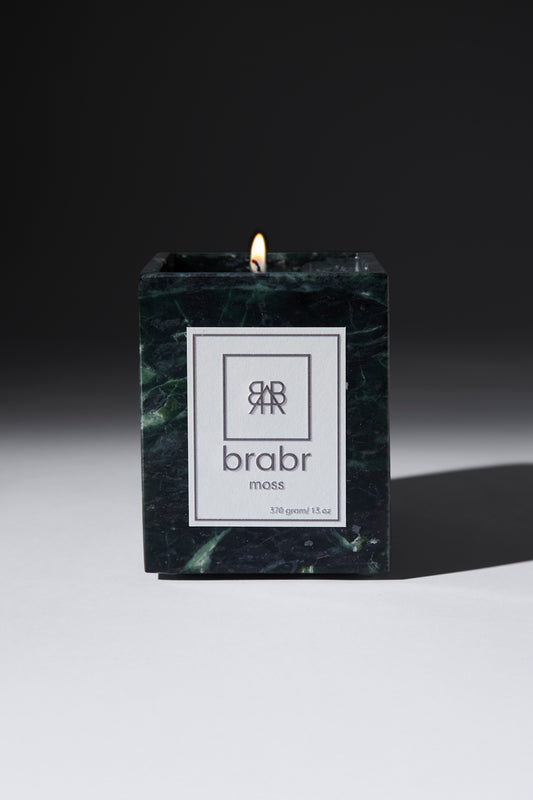 moss – verde alpi marble candle
