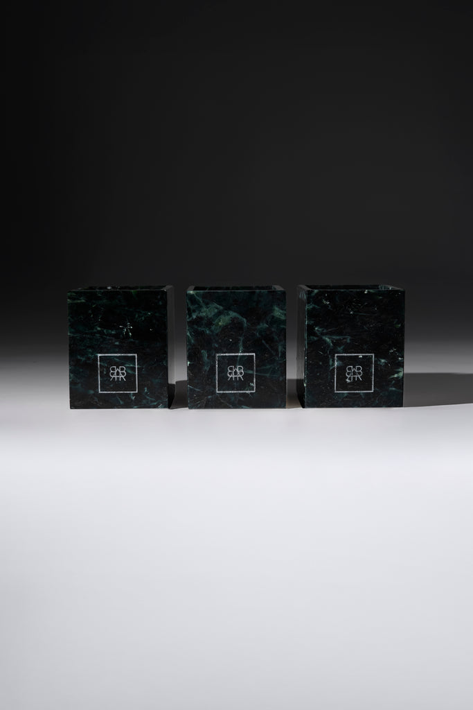 moss – verde alpi marble candle