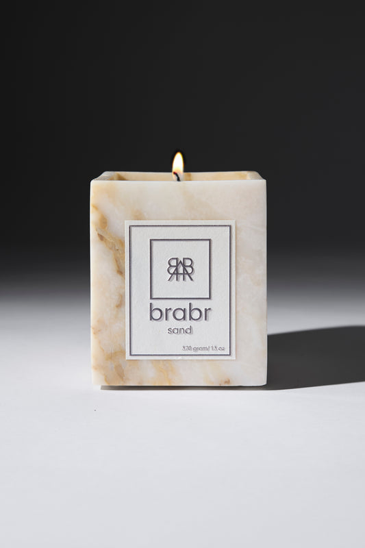 sand – calacatta gold marble candle