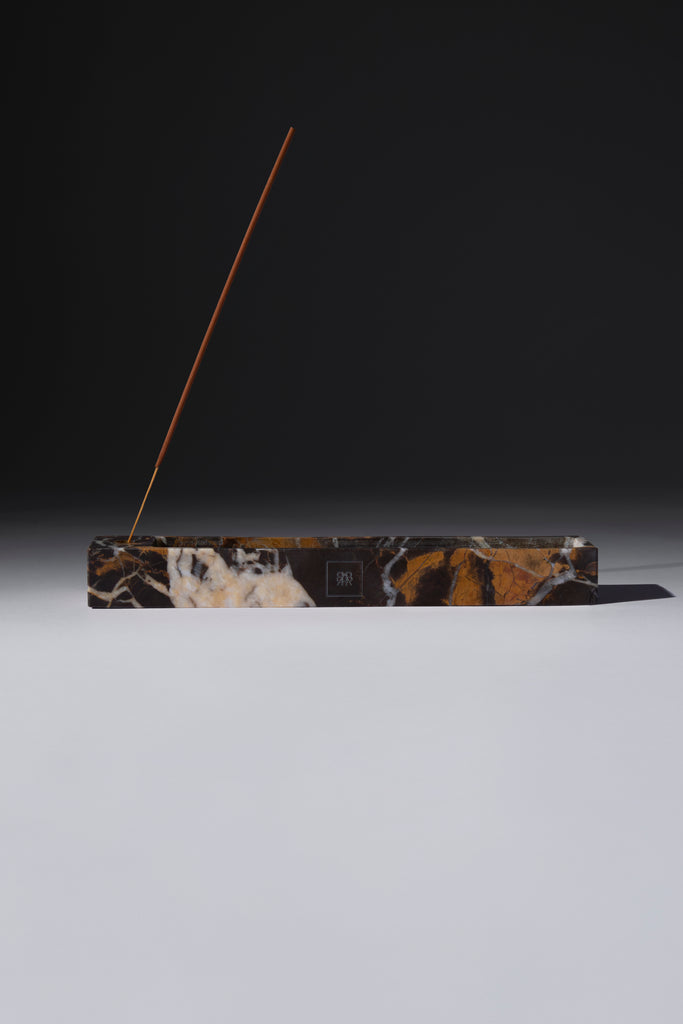 stone – dark florence marble incense holder