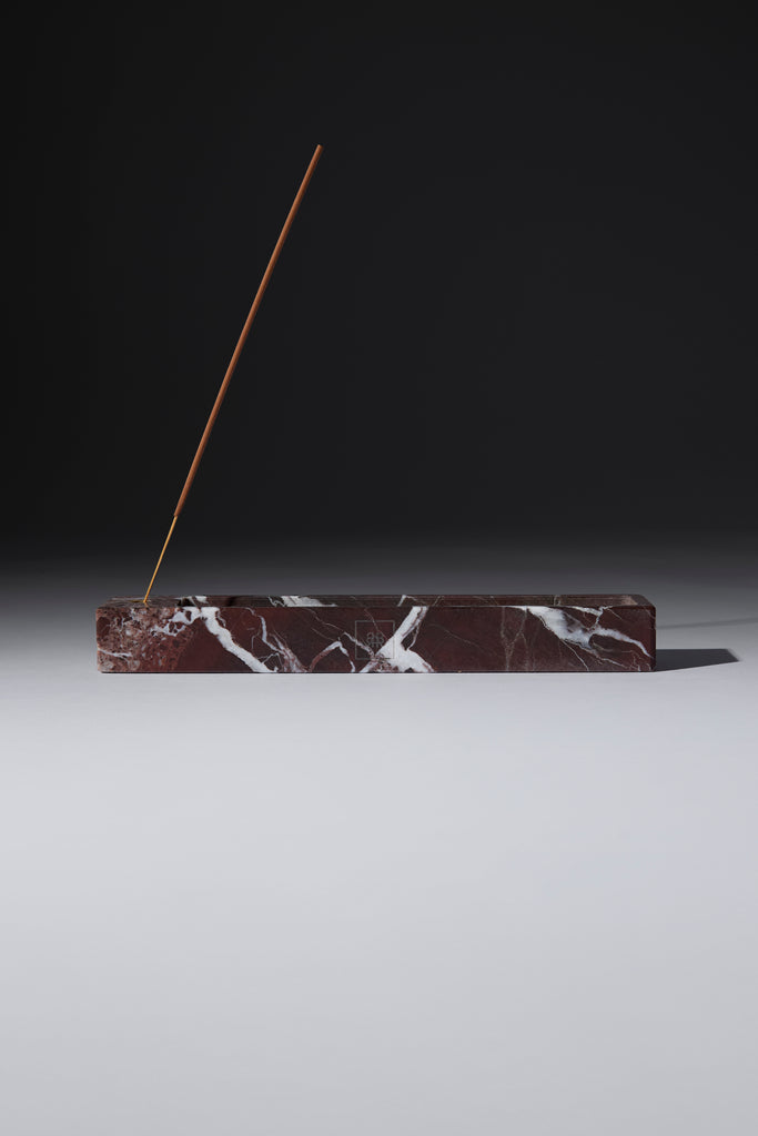 vine – rosso levanto marble incense holder