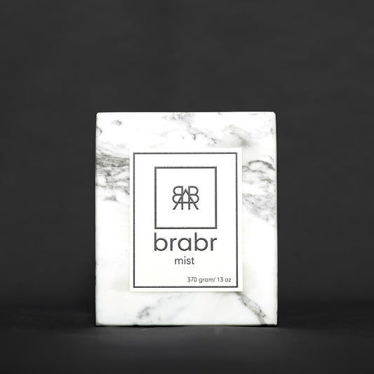 mist – arabescato carrara marble candle
