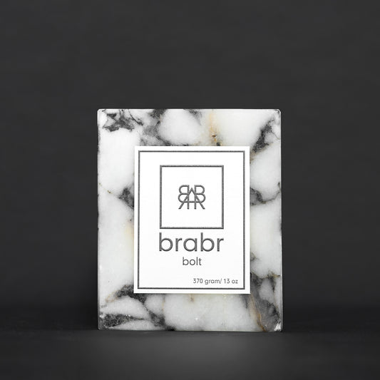bolt – calacatta viola marble candle