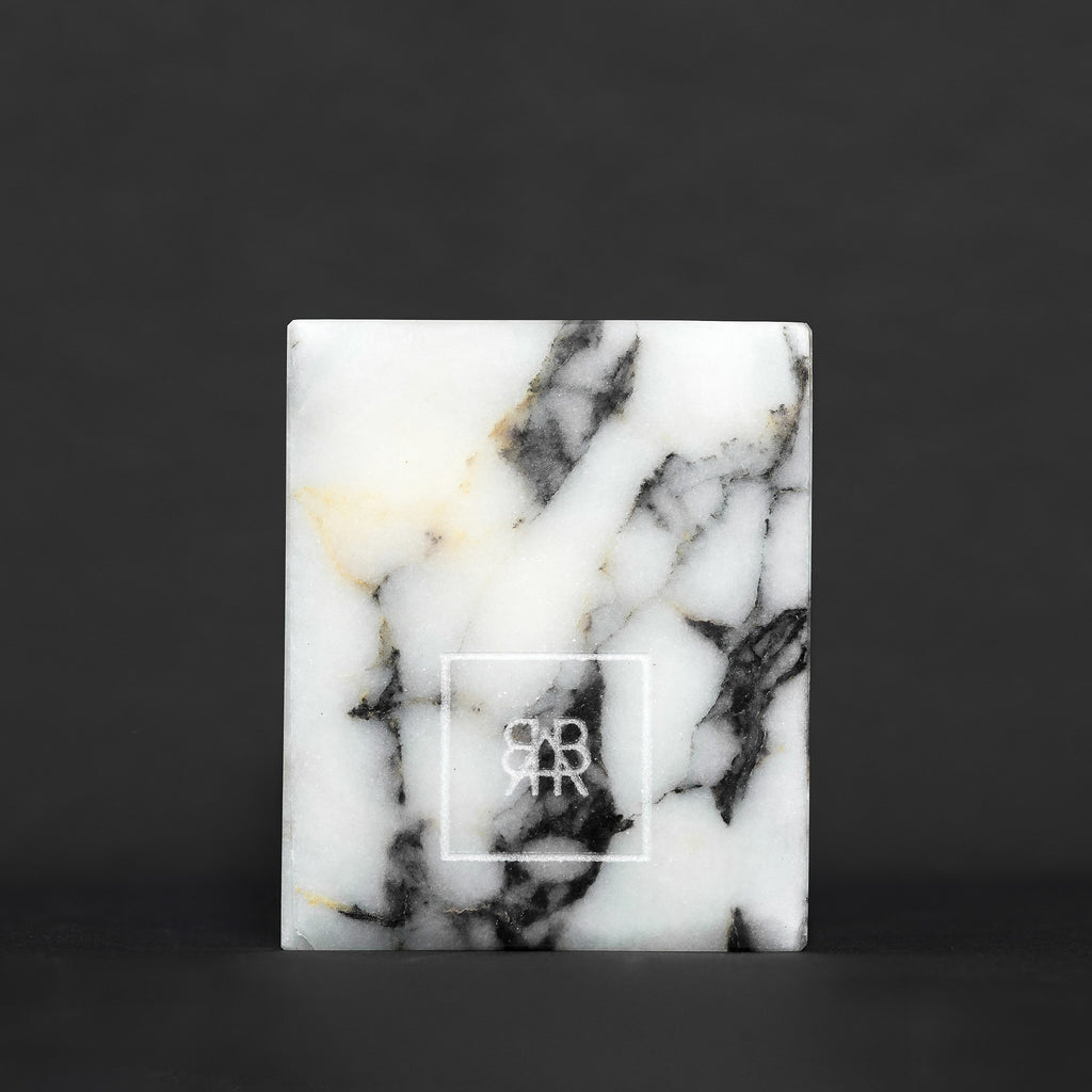 bolt – calacatta viola marble candle