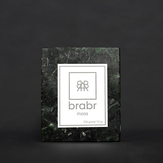 moss – verde alpi marble candle
