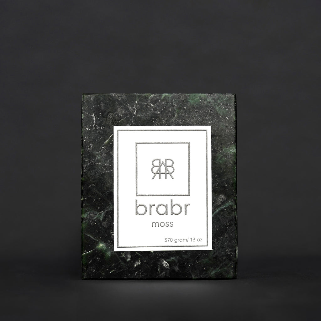 moss – verde alpi marble candle
