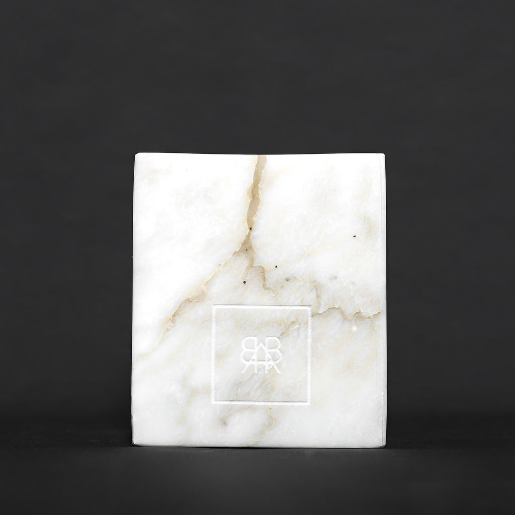 sand – calacatta gold marble candle